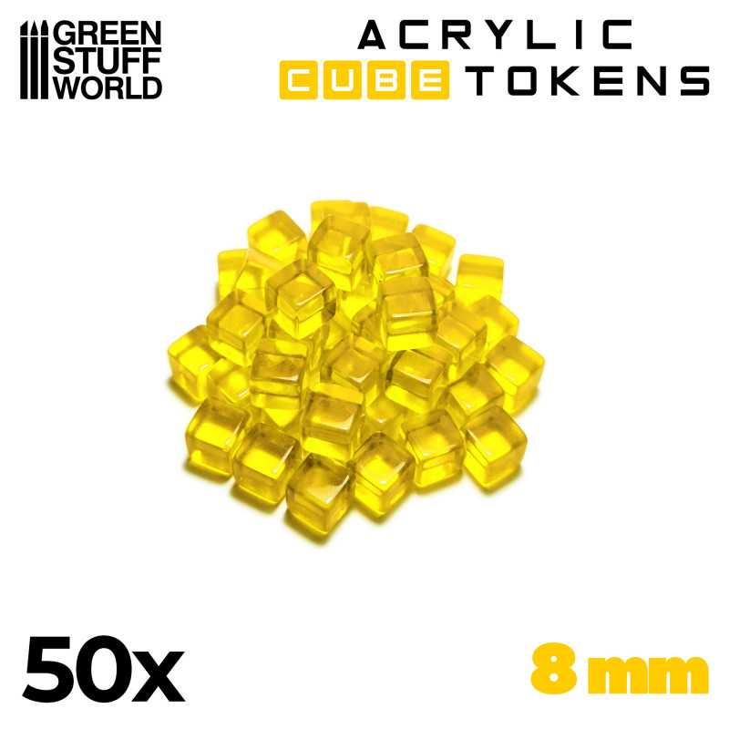 GREEN STUFF WORLD Yellow Cube tokens 8mm