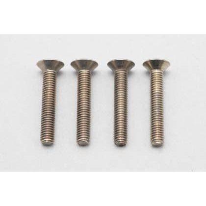 YOKOMO M3x18mm Titanium Flathead Socket Screw 4pcsM3X18 Titanium Flathead Socket Screw