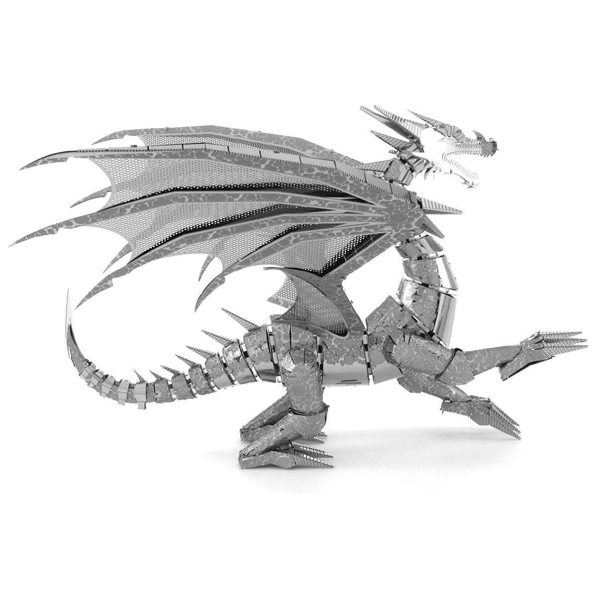 METAL EARTH ICONX Silver Dragon