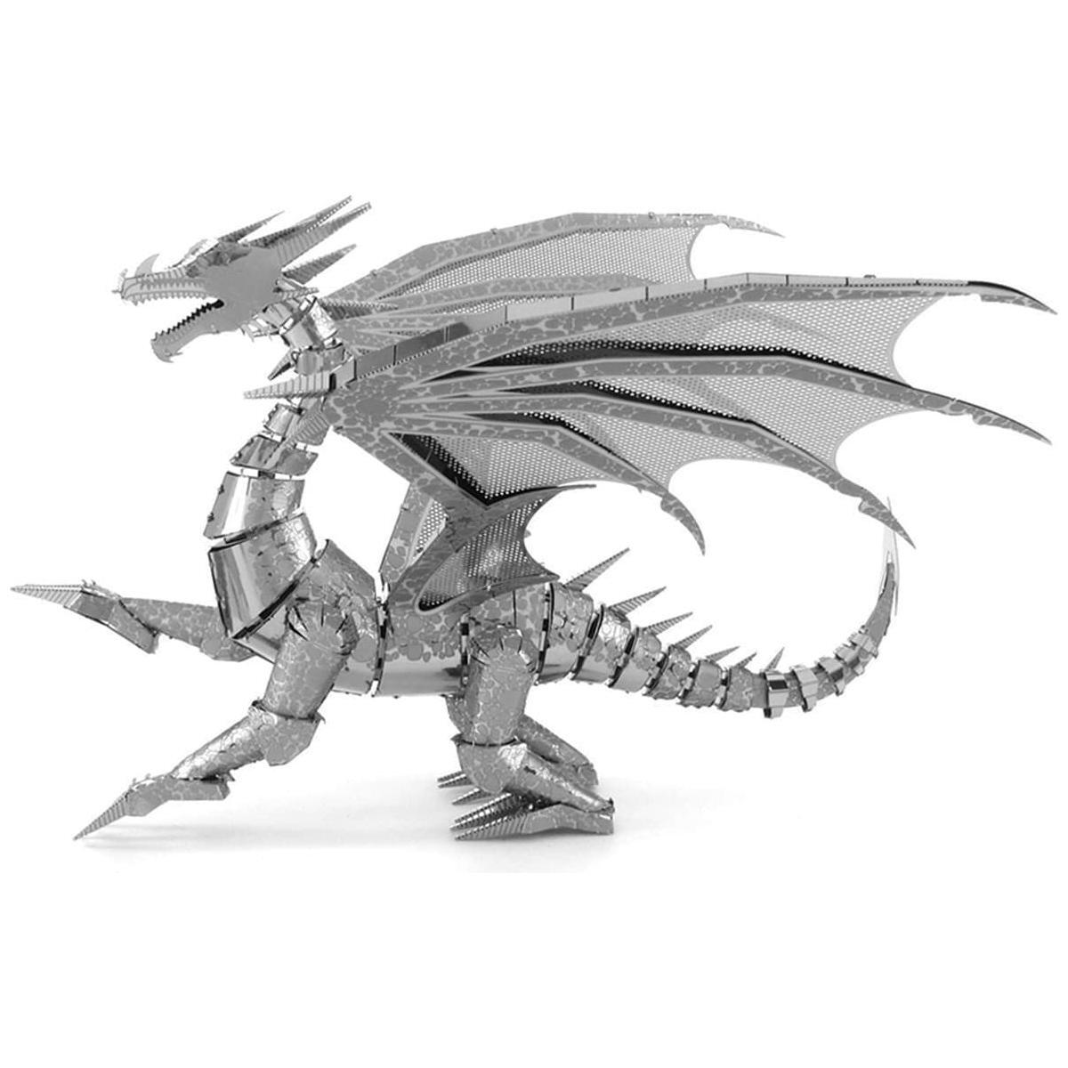 METAL EARTH ICONX Silver Dragon