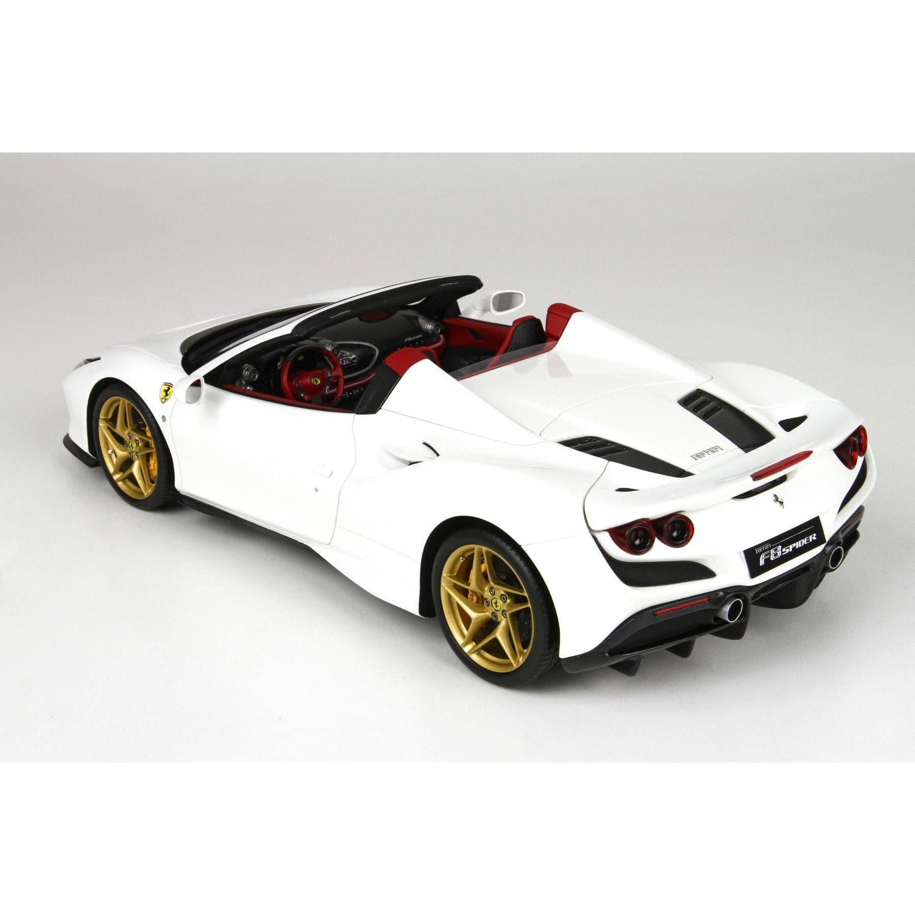 BBR 1/18 Ferrari F8 Tribute Spider White Red Interior