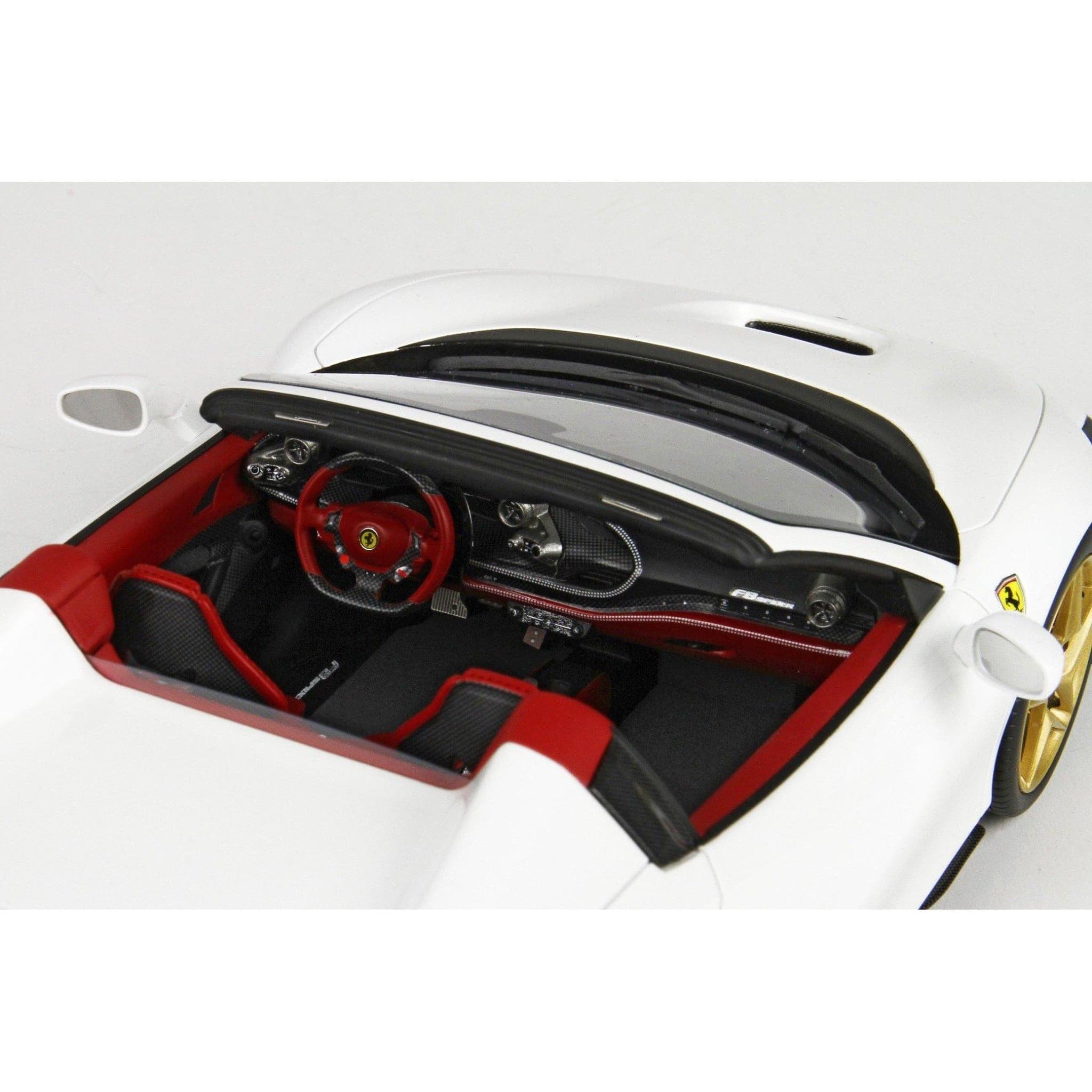 BBR 1/18 Ferrari F8 Tribute Spider White Red Interior