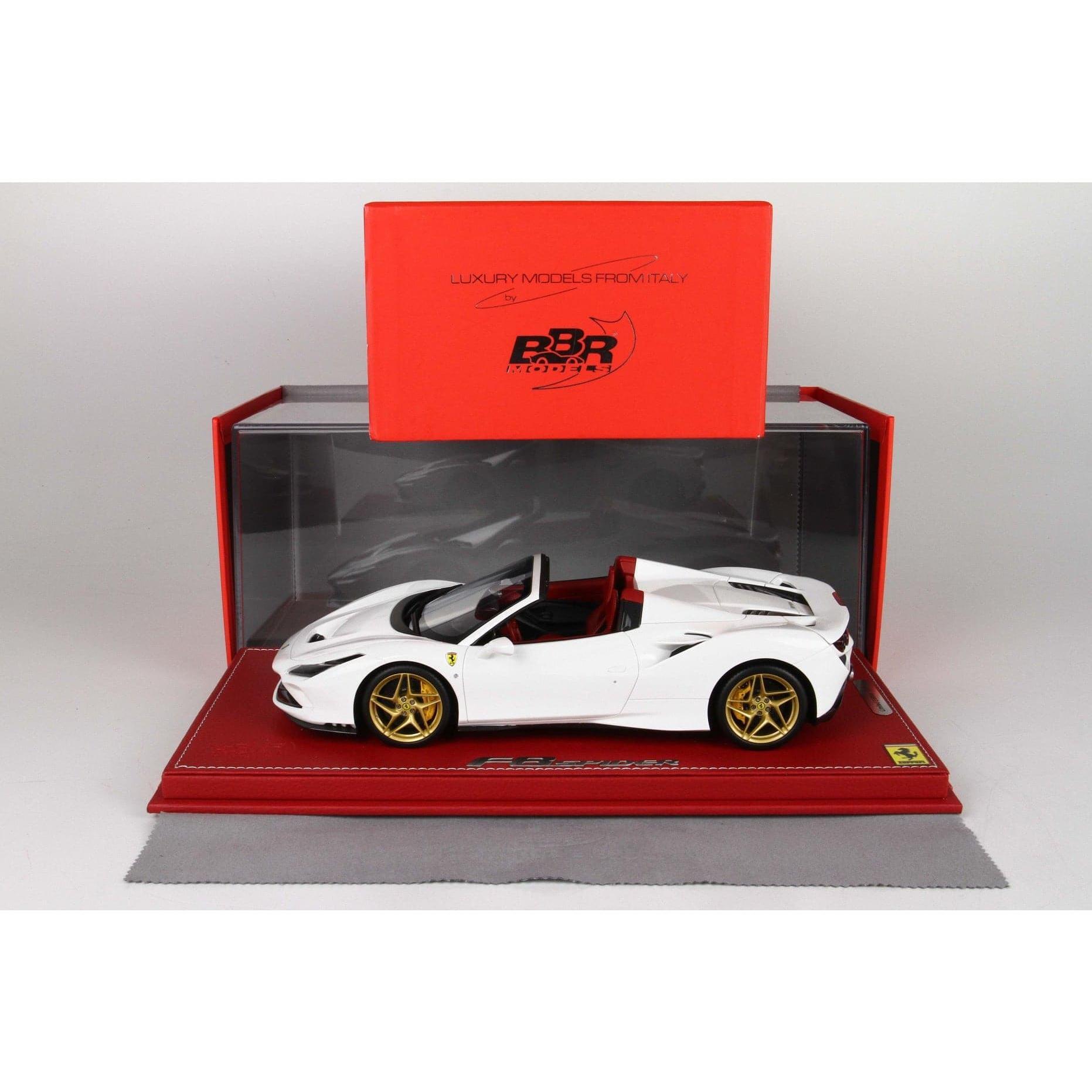 BBR 1/18 Ferrari F8 Tribute Spider White Red Interior