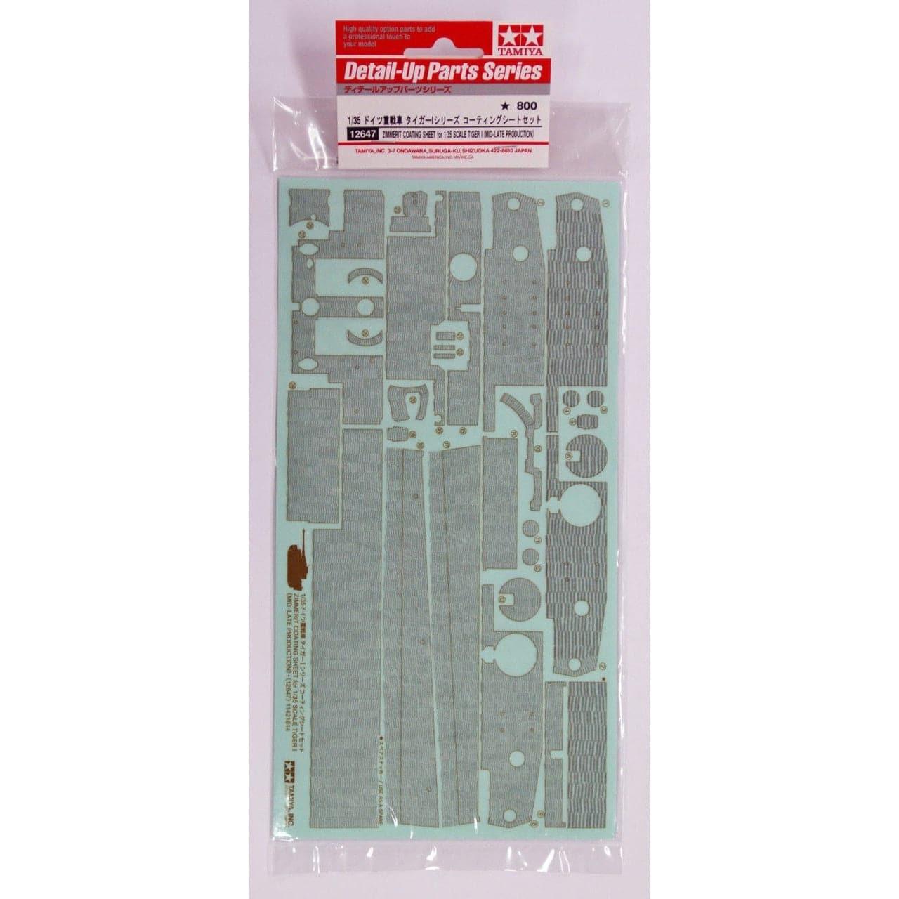 TAMIYA 1/35 Zimmerit Coating Sheet for Tiger I Mid-Late Pro