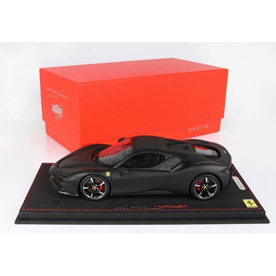 BBR 1/18 Ferrari SF90 Spider Closed Roof Matt Black