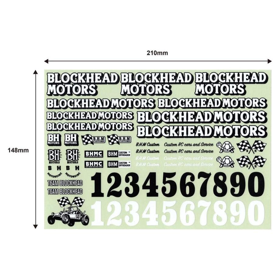 BLOCKHEAD MOTORS Original Decal Sheet Ver.3