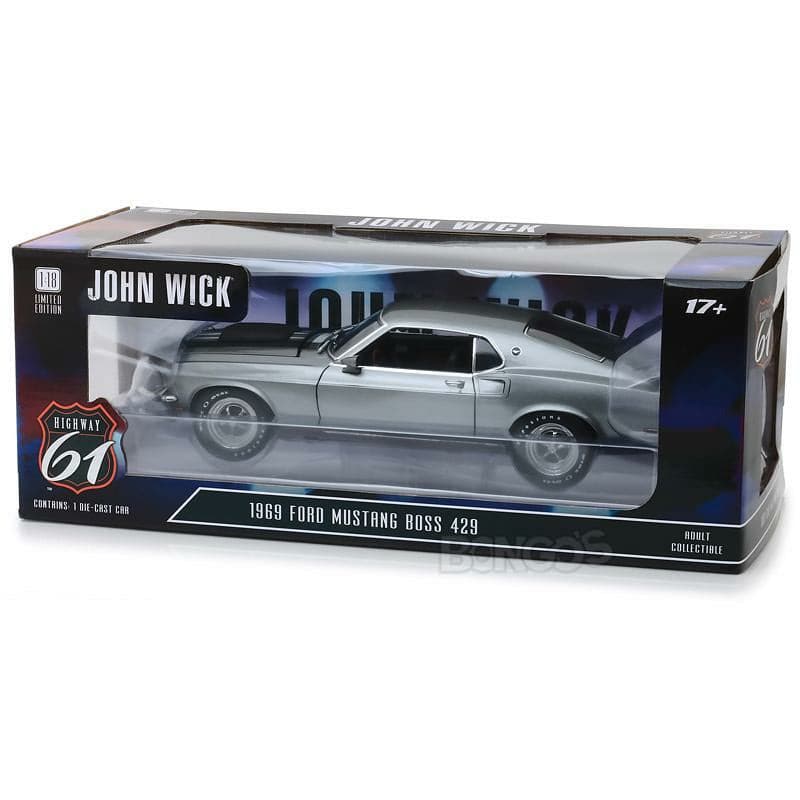 GREENLIGHT 1/18 Chrome John Wick (2014) 1969 Ford Mustang B