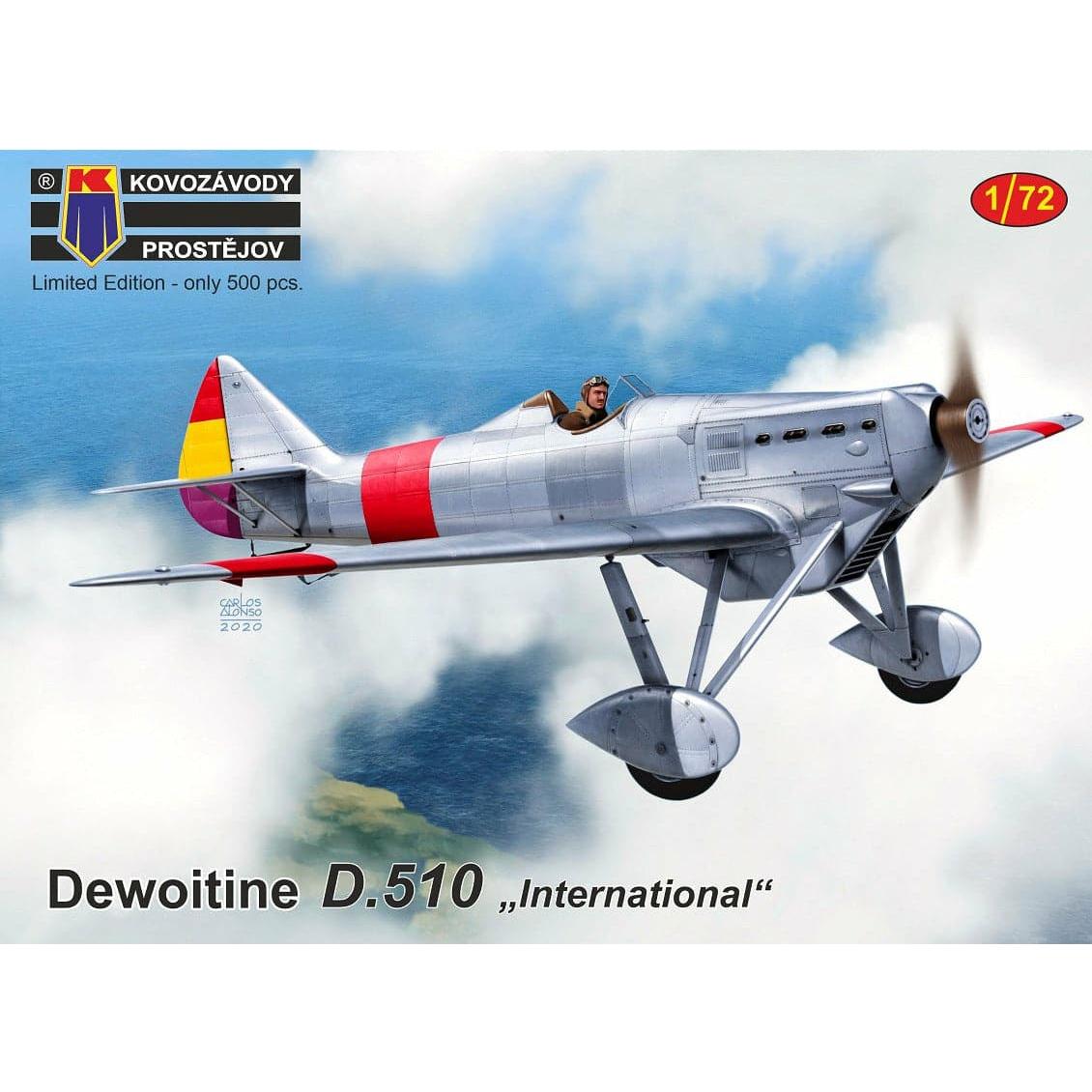 Kovozavody 1/72 Dewoitine D.510 International Plastic Model Kit