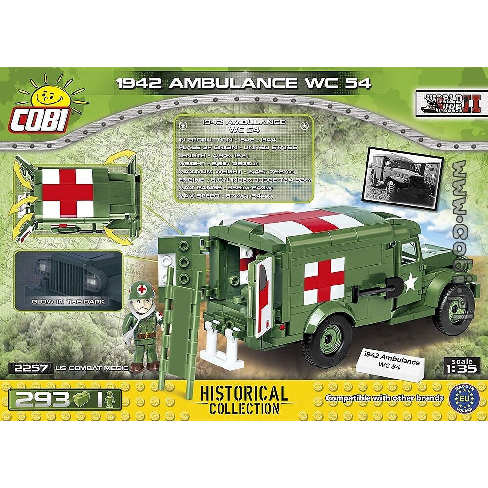COBI World War II - Dodge WC-54 Ambulance (293 Pieces)