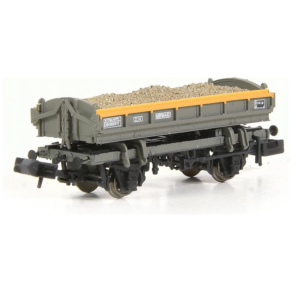 EFE RAIL N 14T 'Mermaid' Side Tipping Ballast Wagon BR Engineers Grey & Yellow