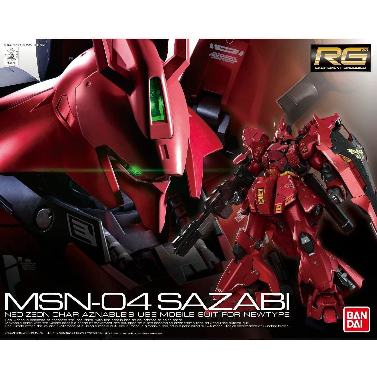 BANDAI 1/144 RG Sazabi