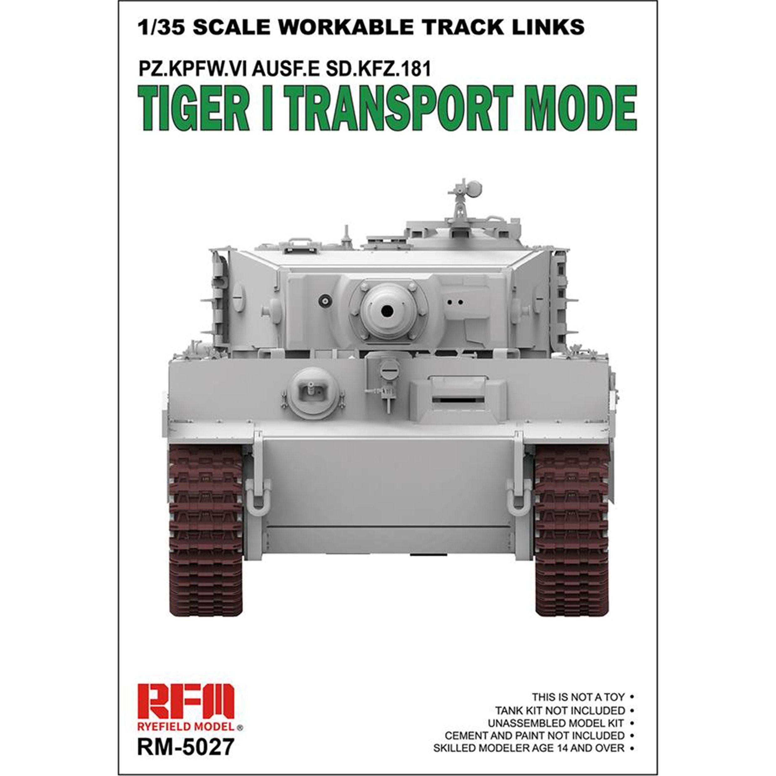 RYEFIELD 5027 1/35 Workable Track Links for Tiger I Transpo
