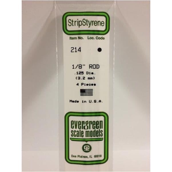 EVERGREEN 214 35cm Plastic Rod .125 (4)