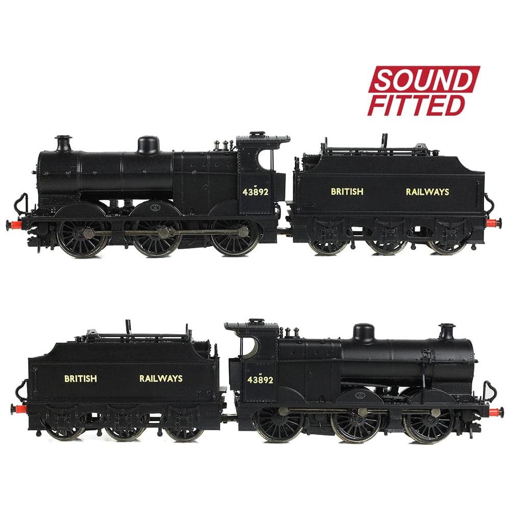 GRAHAM FARISH N MR 3835 4F with Fowler Tender 43892 BR Black (British Railways) DCC Sound Fitted