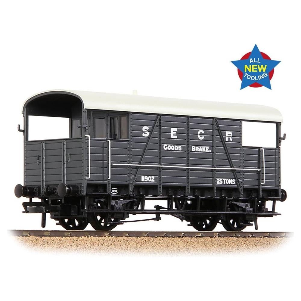 BRANCHLINE OO SE&CR 25T 'Dance Hall' Brake Van SE&CR Grey