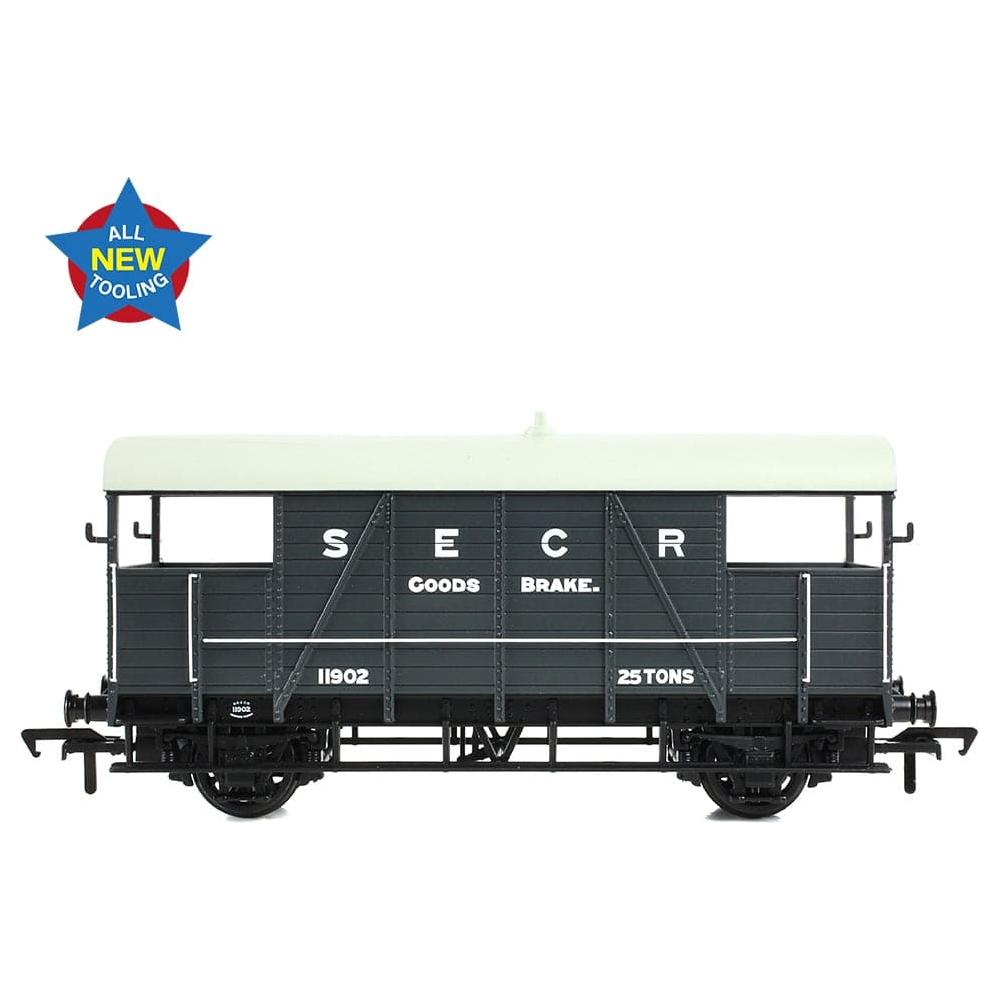BRANCHLINE OO SE&CR 25T 'Dance Hall' Brake Van SE&CR Grey