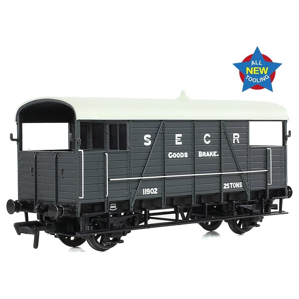 BRANCHLINE OO SE&CR 25T 'Dance Hall' Brake Van SE&CR Grey