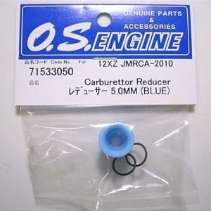 OS ENGINES Carburettor Reducer 5.0mm (Blue) 12XZ JMRCA-2010
