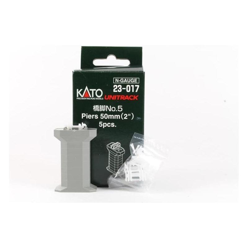 KATO N Unitrack Single Track Pier Set (pkg/5) 50mm (2")