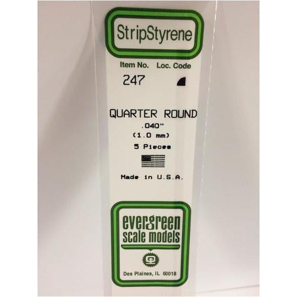 EVERGREEN 247 35cm Plastic Quarter Round .040 (5)