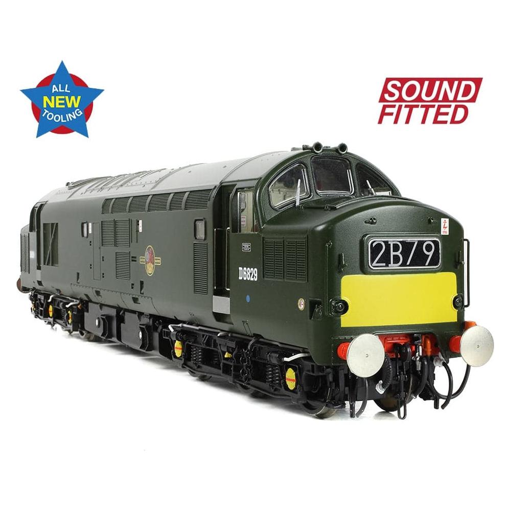 BRANCHLINE OO Class 37/0 Centre Headcode D6829 BR Green (Small Yellow Panels) DCC Sound Fitted