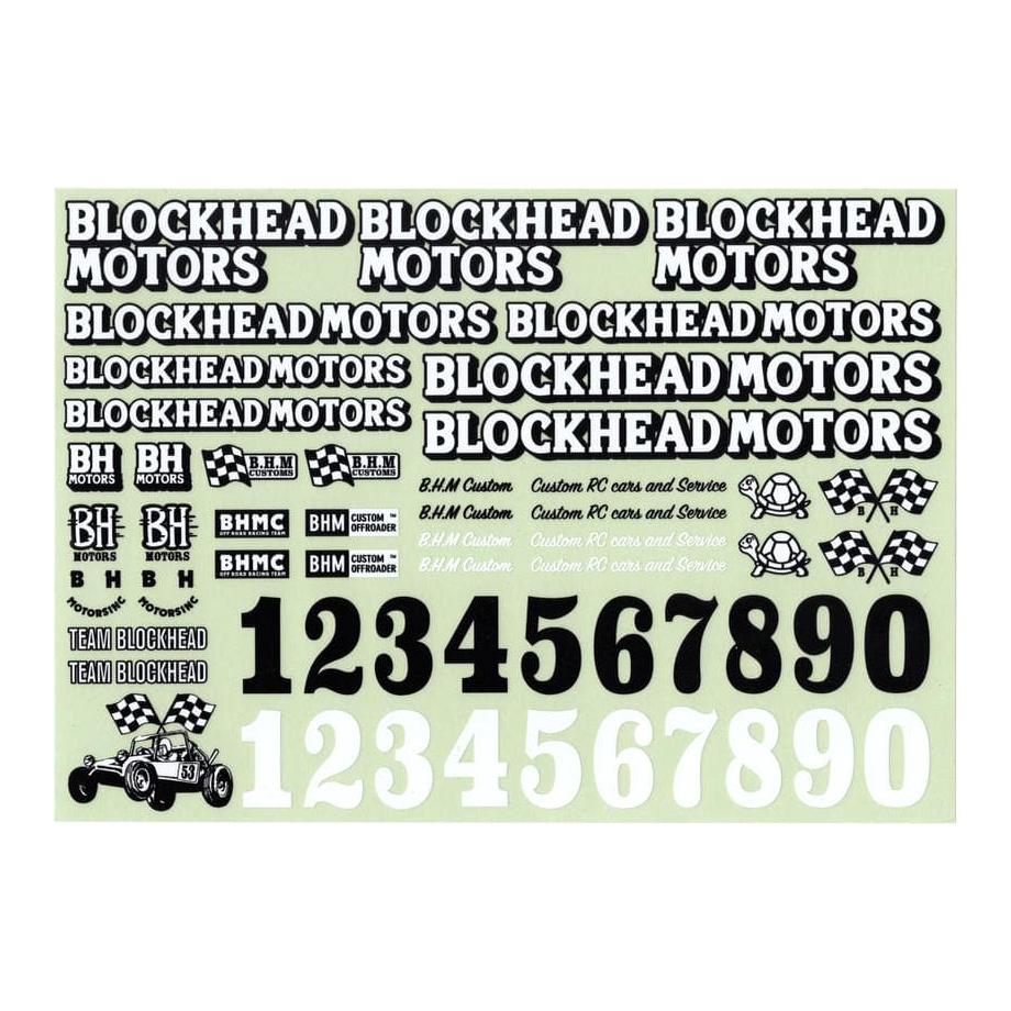 BLOCKHEAD MOTORS Original Decal Sheet Ver.3