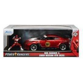 JADA 1/24 Red Ranger w/2009 Nissan GT-R Power Ranger Hollyw