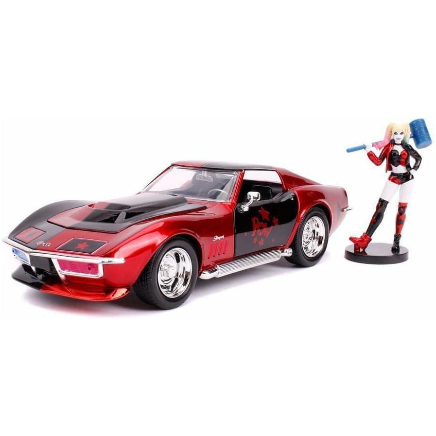 JADA 1/24 Harley Quinn W/1969 Corvette Stingray