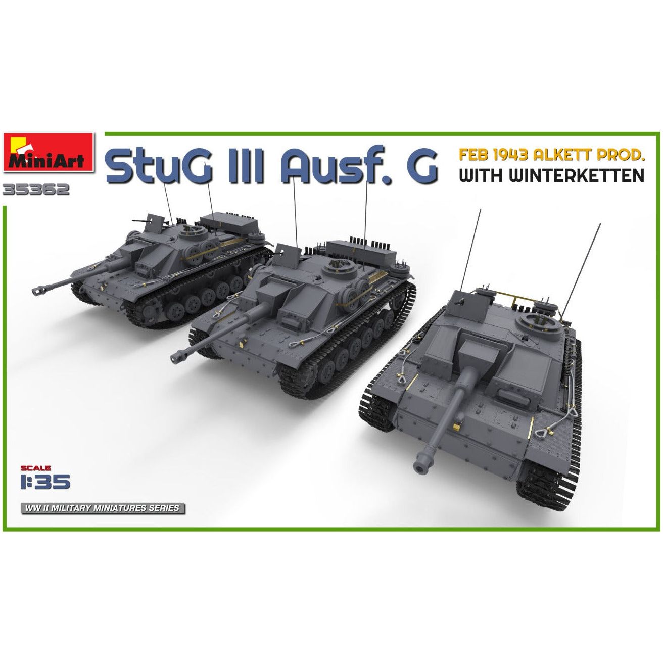 MINIART 1/35 StuG III Ausf. G Feb 1943 Alkett Prod. with Winterketten