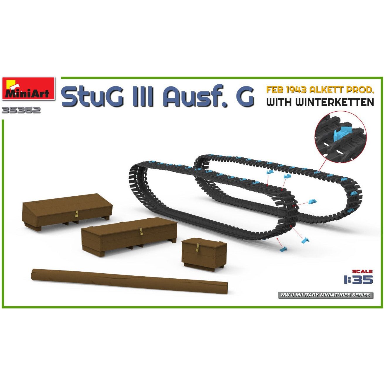 MINIART 1/35 StuG III Ausf. G Feb 1943 Alkett Prod. with Winterketten