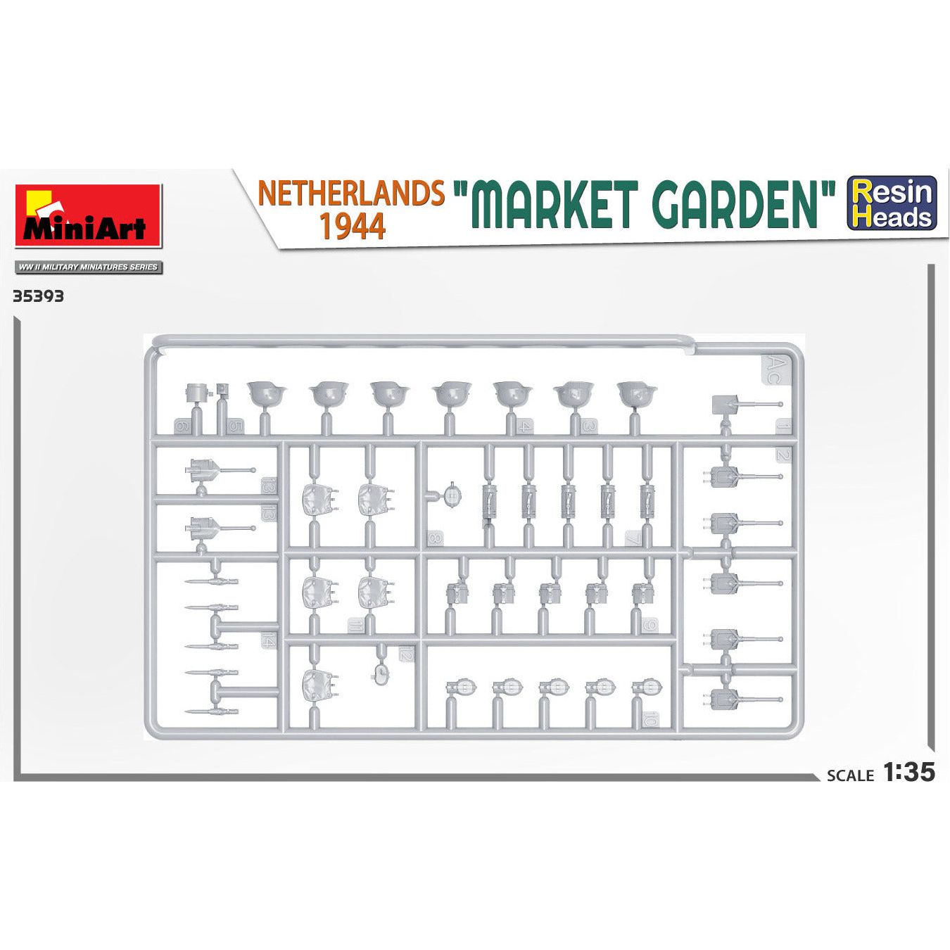 MINIART 1/35 "Market Garden" Netherlands 1944. Resin Heads