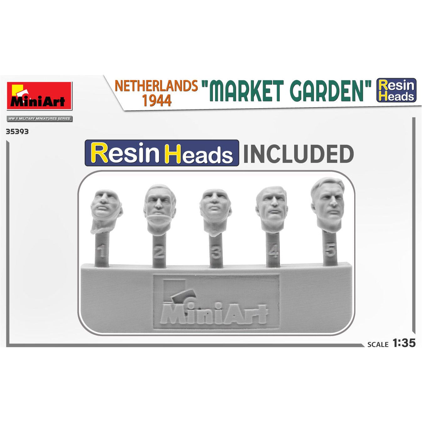 MINIART 1/35 "Market Garden" Netherlands 1944. Resin Heads