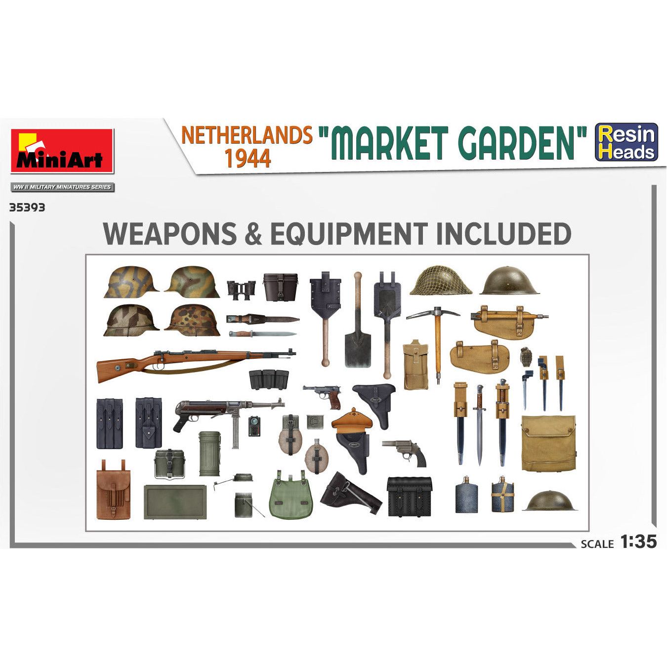 MINIART 1/35 "Market Garden" Netherlands 1944. Resin Heads
