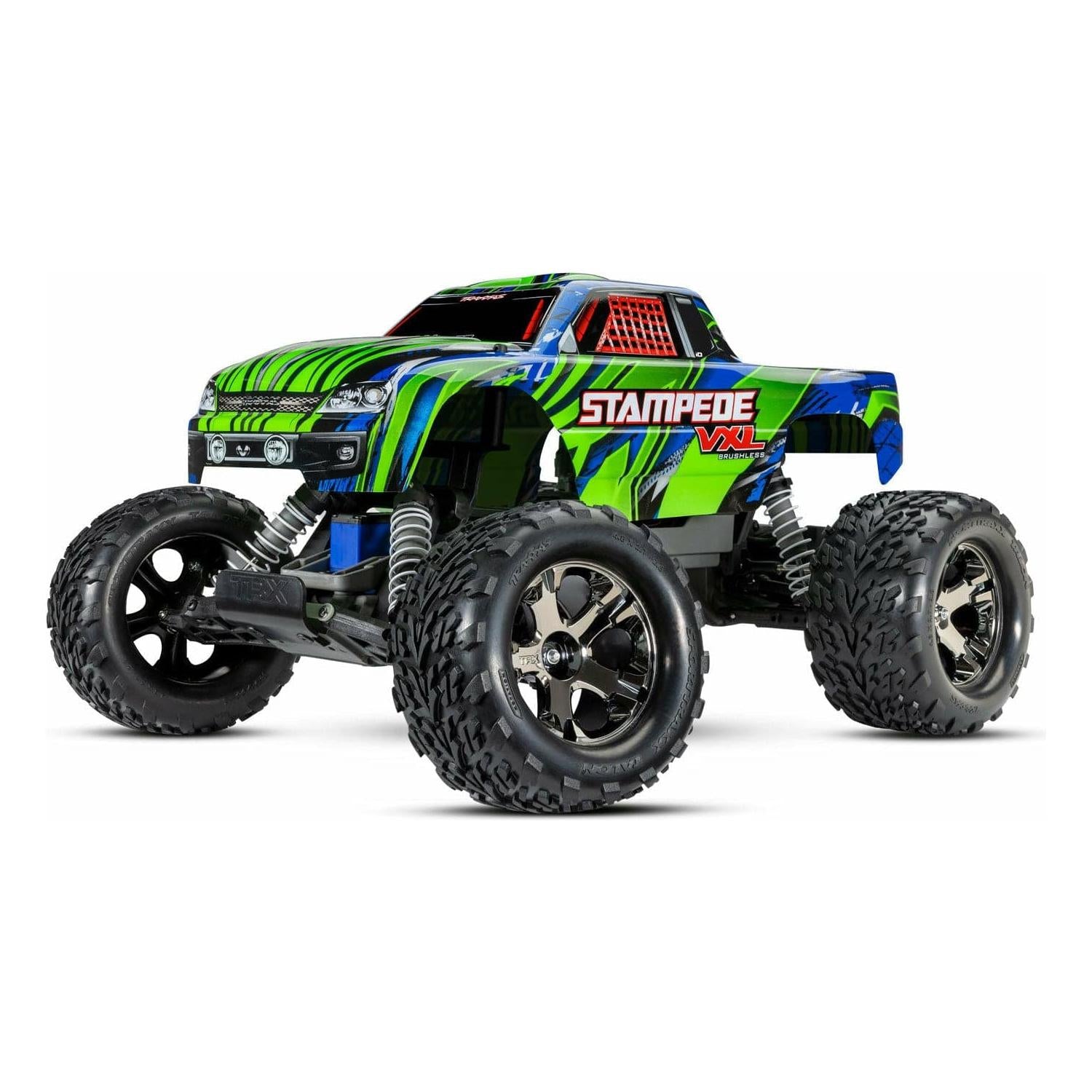 TRAXXAS 1/10 Stampede VXL Brushless Monster Truck with Magnum Gearbox Green