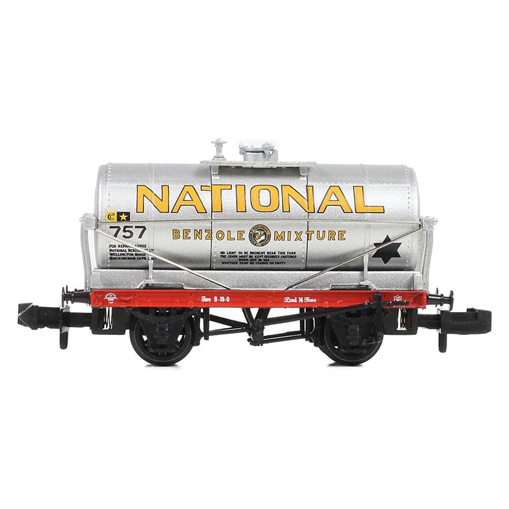 GRAHAM FARISH N 14T Tank Wagon 'National Benzole' Silver #757