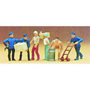 PREISER HO Delivery Men with Loads #2 (6)