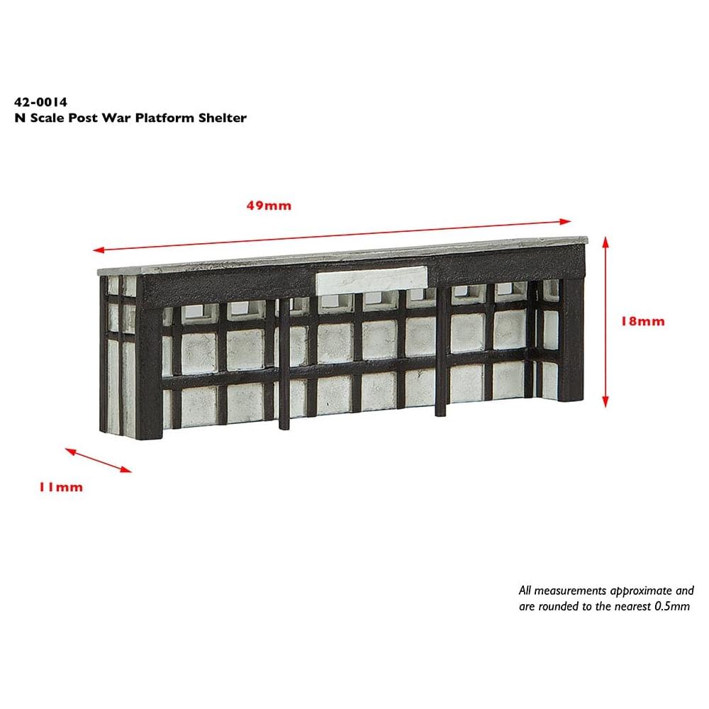 GRAHAM FARISH Scenecraft N Post War Platform Shelter