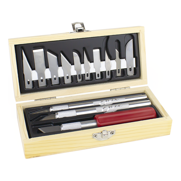 EXCEL Hobby Knife Set in Wooden Case