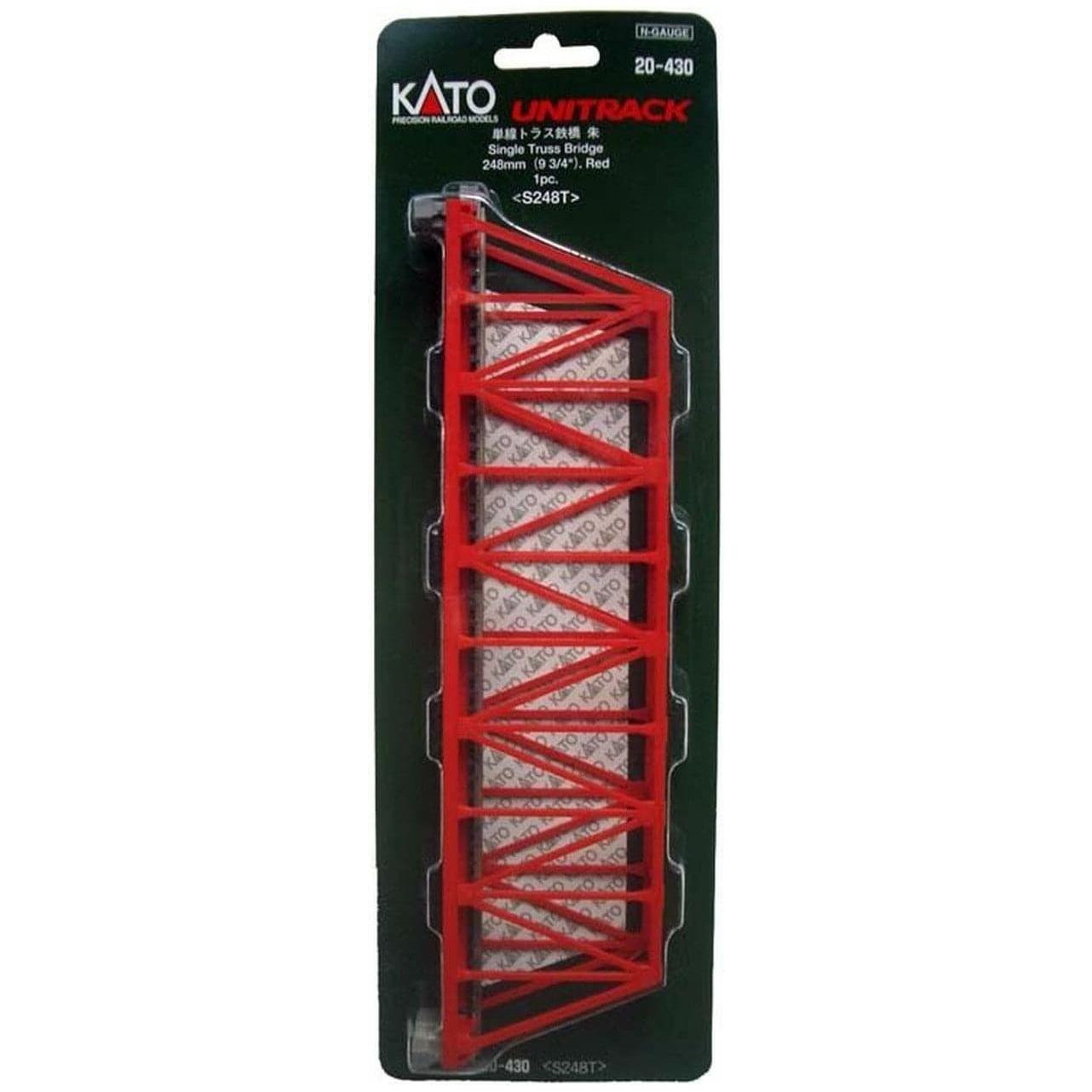 KATO N Unitrack Single Truss Bridge 248mm Red