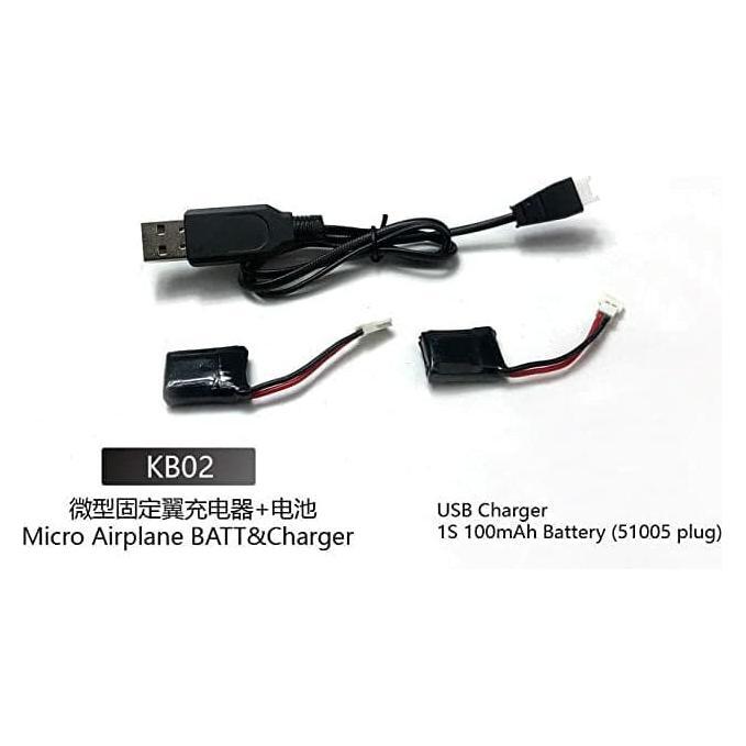 DANCING WINGS HOBBY 1S Micro Charger Combo-2 (1S 100mAh*2 + 1S USB Charger)