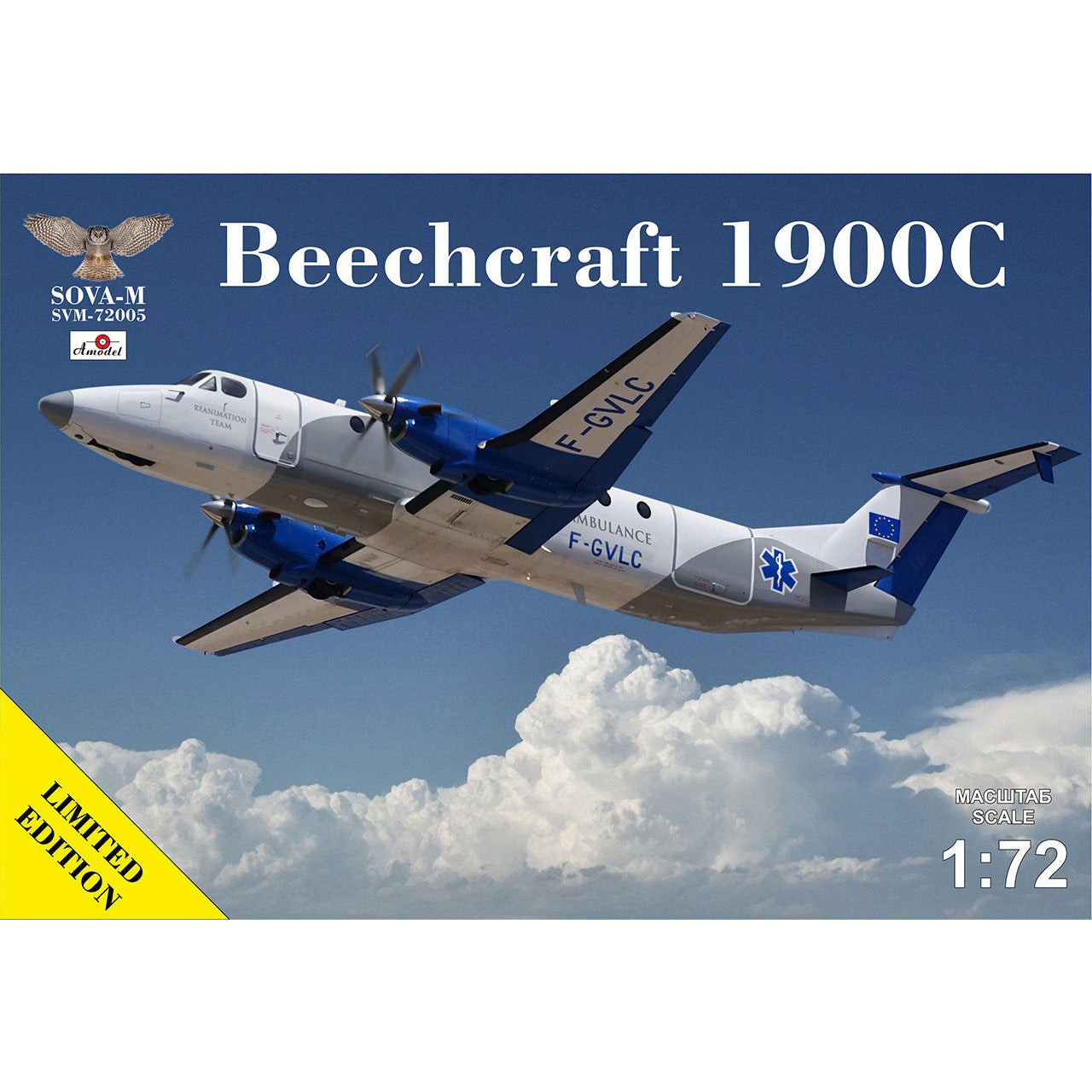 SOVA-M 1/72 Beechcraft 1900C-1 Ambulance F-GVLC