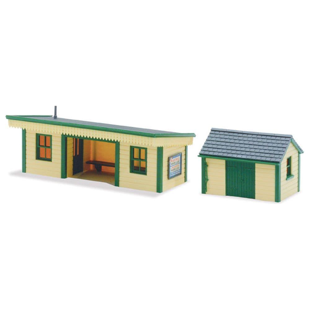 PECO OO/HO Station Platform Shelter and Hut, Timber (LK16)