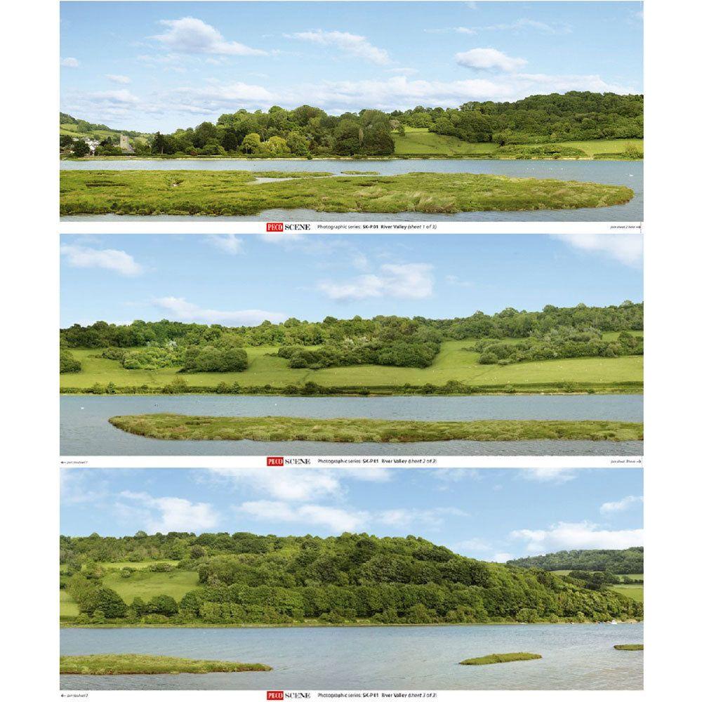 PECO River Valley Backscene - 3 Sheets (SKP01)