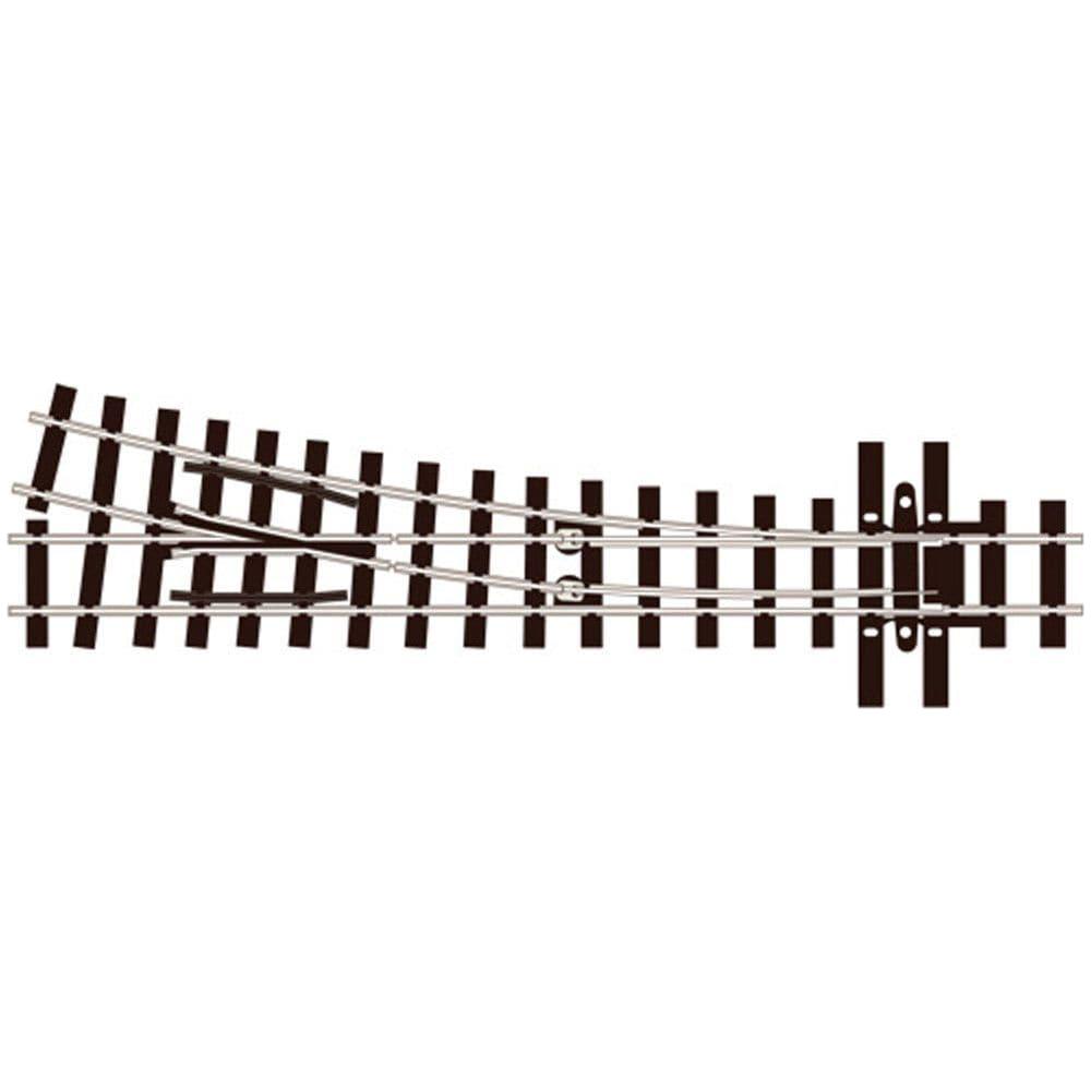 PECO OO9/HOe Streamline Turnout (Mainline Sleepers) Medium Radius Right Hand Code 80 (SLE495)