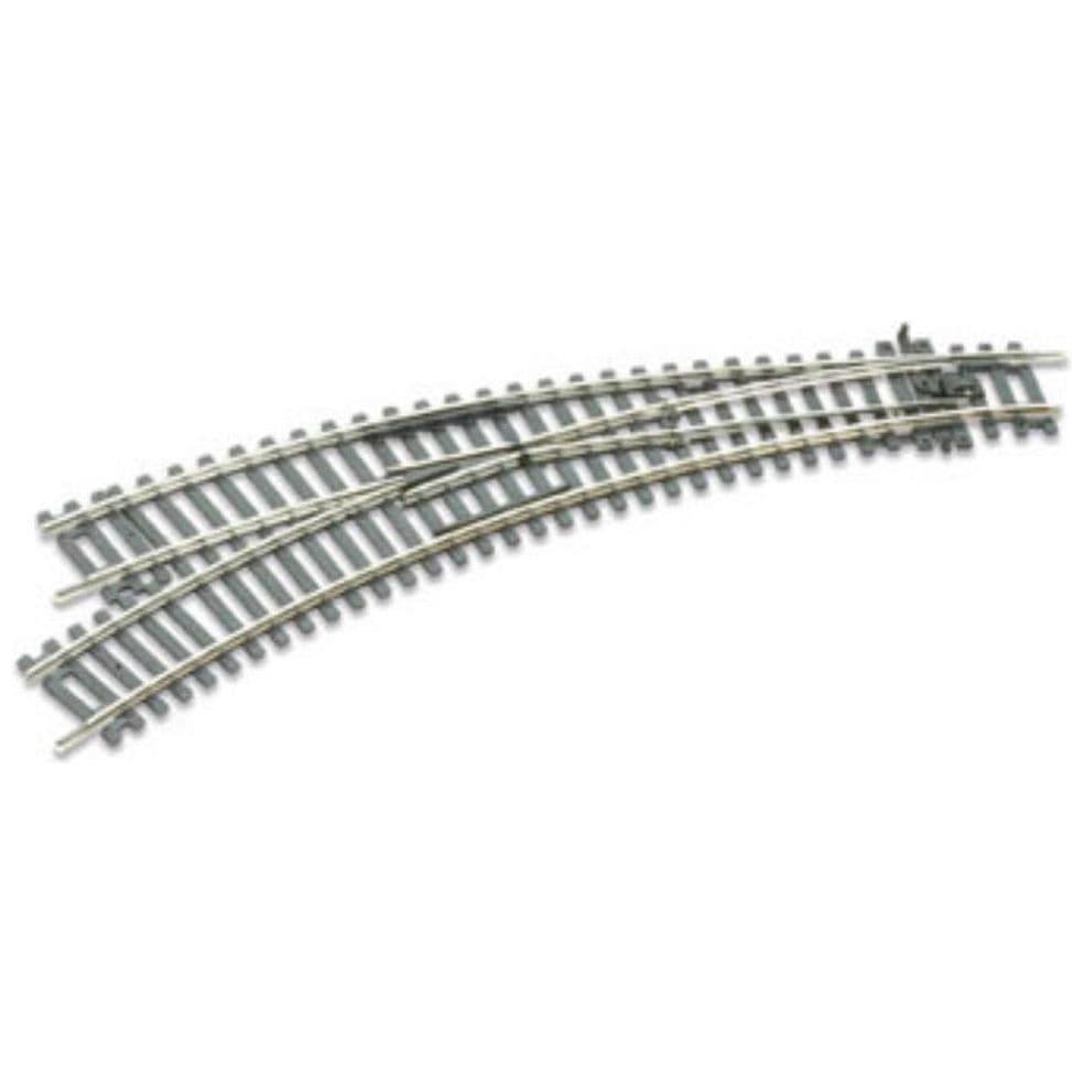 PECO OO/HO Setrack Left Hand Curved Turnout Code 100 (ST245)