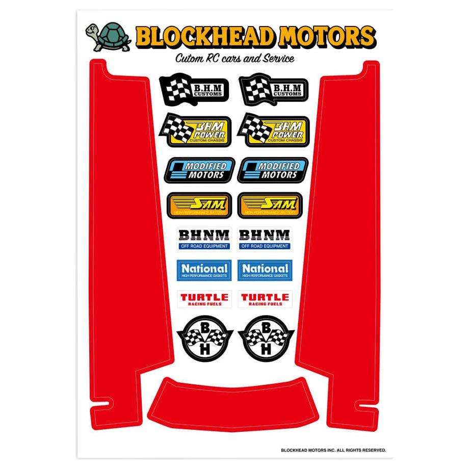 BLOCKHEAD MOTORS Decal for Side Chassis Red for Hornet, Gra