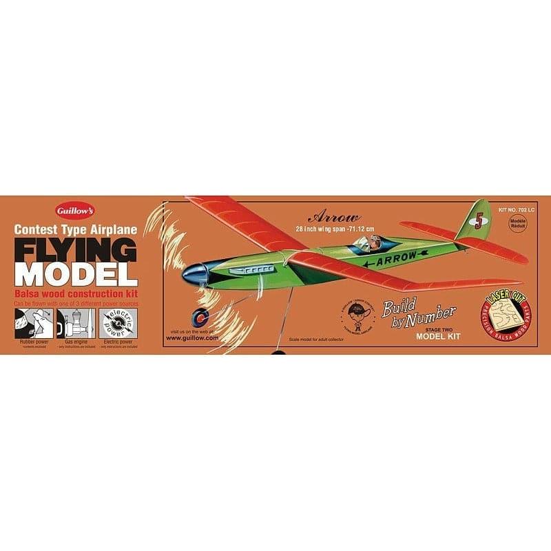 GUILLOWS Arrow Laser Cut Balsa Flying Model Kit