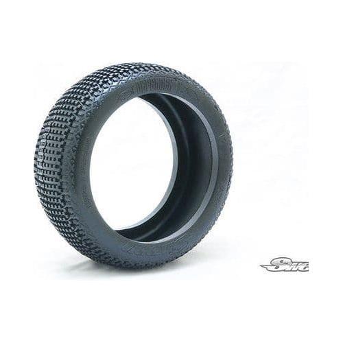 SWEEP Defender-T 1/8 Truggy Yellow X (Super Soft / X Compound) Pre-Glued Tyres Yellow Wheels 2pcs
