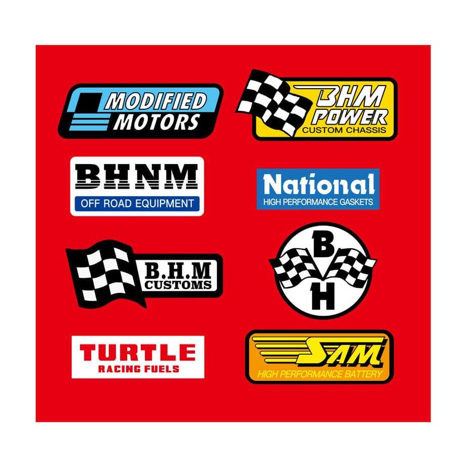BLOCKHEAD MOTORS Decal for Side Chassis Red for Hornet, Gra