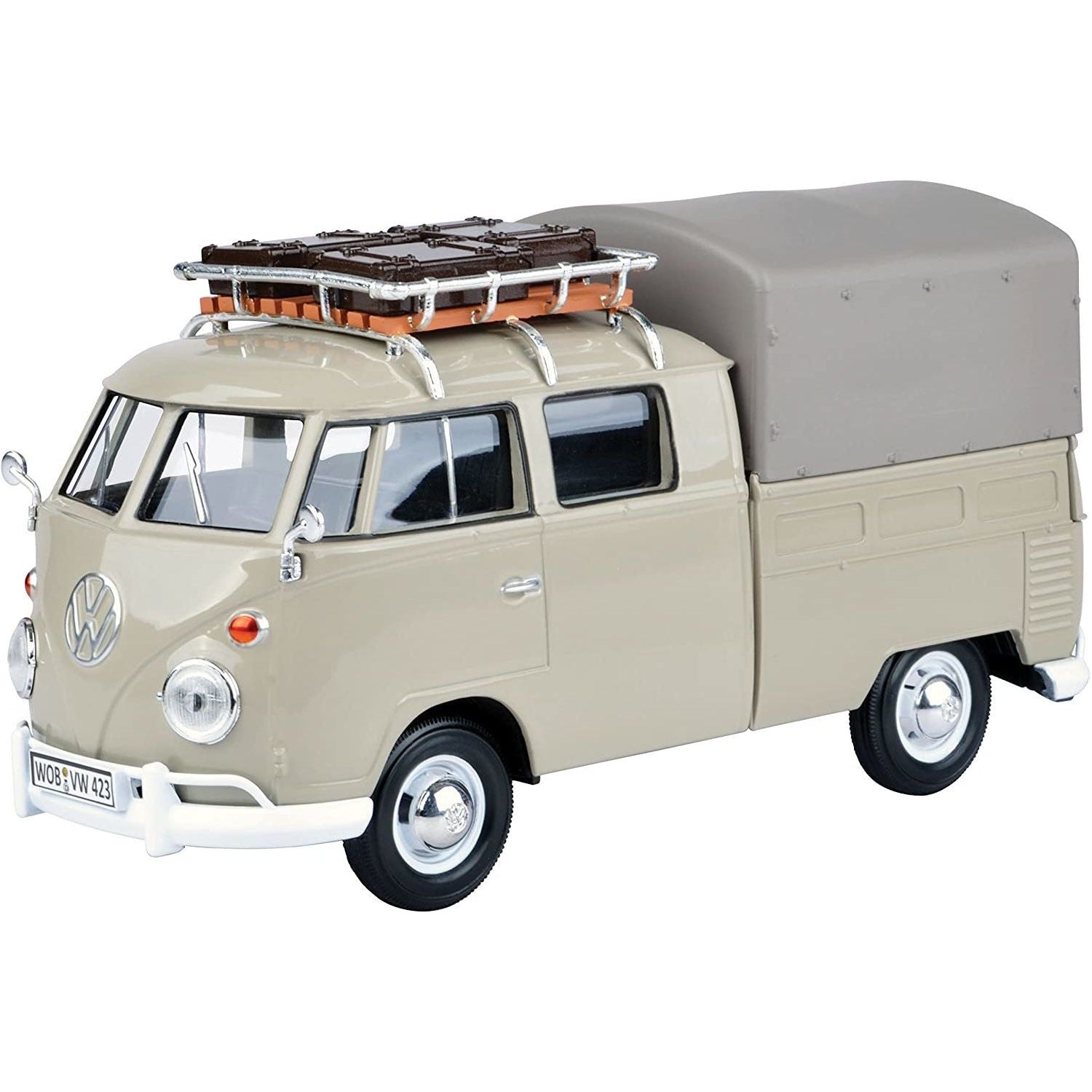 MOTORMAX 1/24 VW Type 2 (T1) Pickup w/Roof Rack & Suit Case